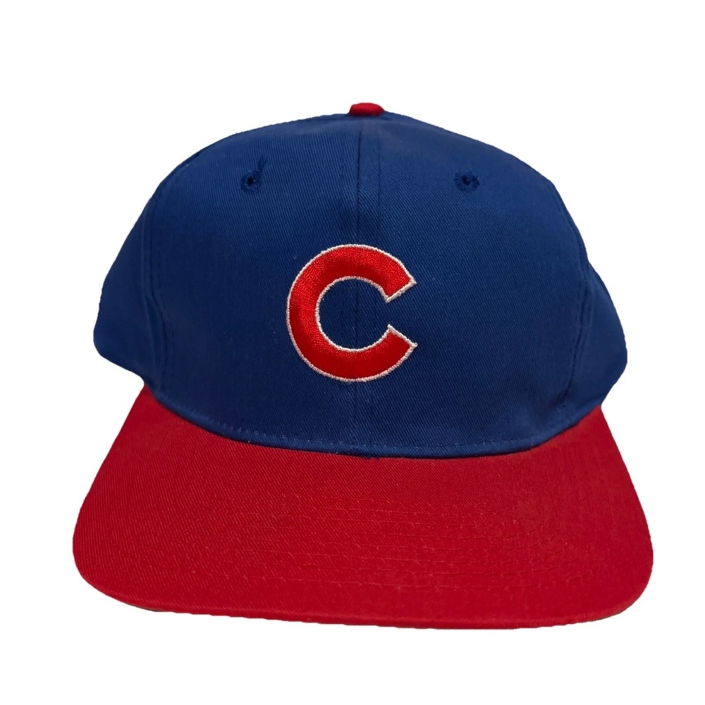 NEW Vintage 90’s Chicago Cubs Blue SnapBack Hat MLB Signatures